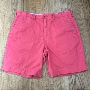 Polo Ralph Lauren Salmon Pink Stretch Classic Fit Shorts Navy Pony